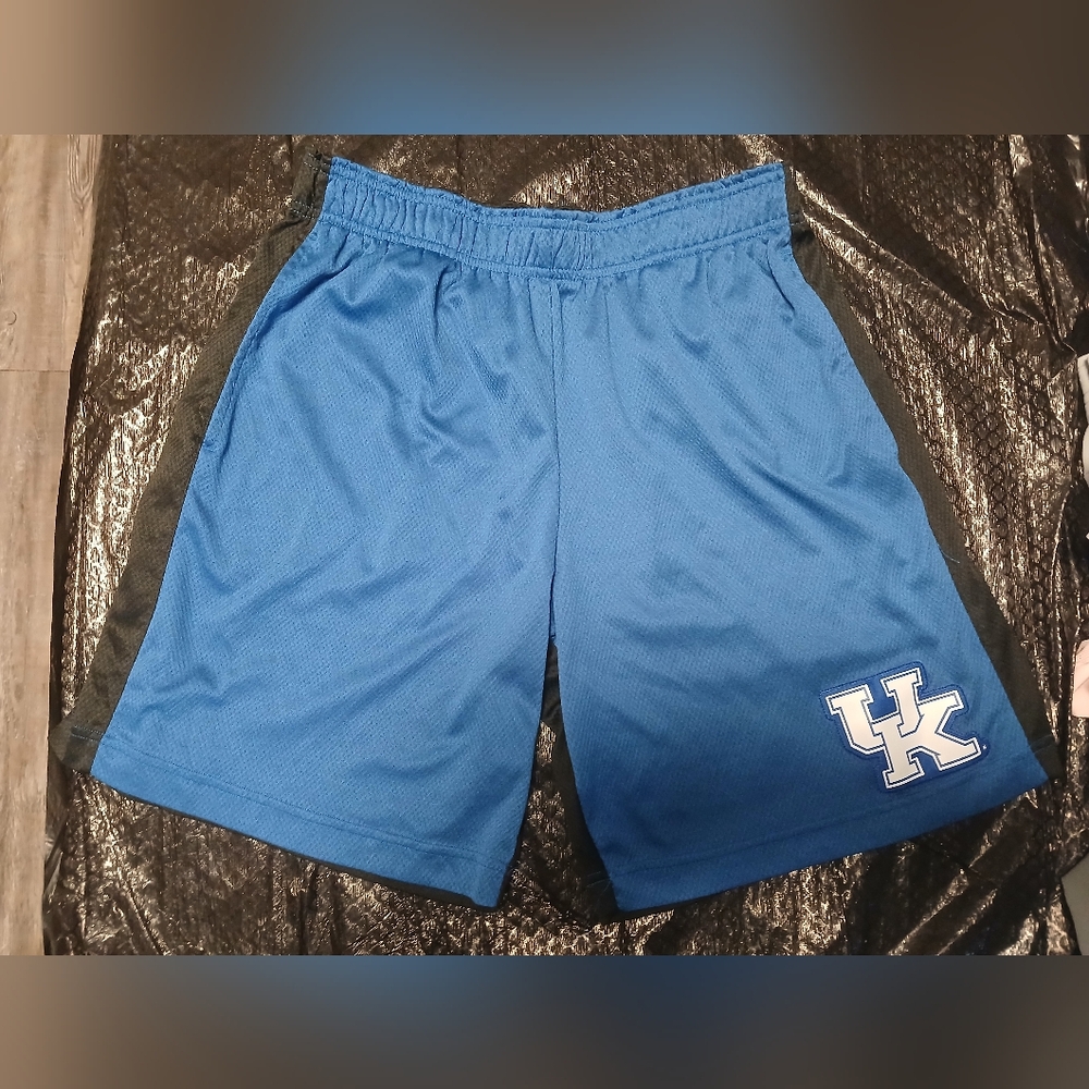 Top of the World Blue and Black Men's Athletic Shorts with UK Logo